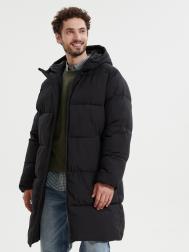 Тёплая куртка-пальто на молнии с капюшоном ZOLLA