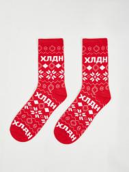 Высокие носки с зимним узором ZOLLA