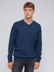 Шерстяной трикотажный пуловер с треугольным вырезом ZOLLA