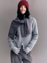 Вязаная толстовка на молнии с горлом ZOLLA