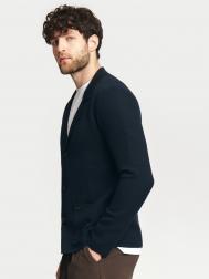 Вязаный кардиган на пуговицах с воротником и карманами ZOLLA