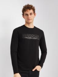 Трикотажный лонгслив из хлопка с принтом ZOLLA