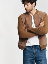 Утеплённая трикотажная толстовка-бомбер на молнии ZOLLA