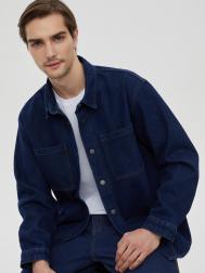 Джинсовая куртка-рубашка с карманами ZOLLA
