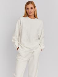 Трикотажный свитшот с длинным рукавом и фактурным узором ZOLLA