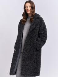 Длинное пальто-шуба из экомеха ZOLLA