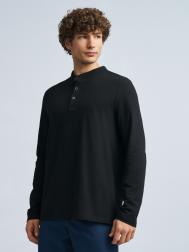 Лонгслив хенли из хлопка с длинным рукавом ZOLLA