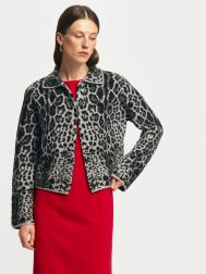 Трикотажный кардиган-жакет леопардовый ZOLLA