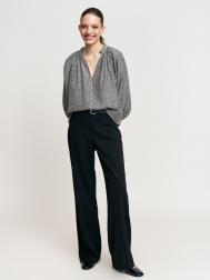 Блузка с принтом и вырезом на груди ZOLLA