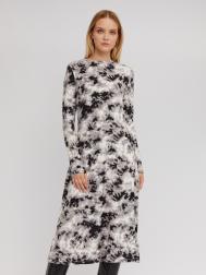 Трикотажное платье миди с принтом тай-дай ZOLLA