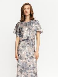 Платье с драпировкой и цветочным принтом ZOLLA