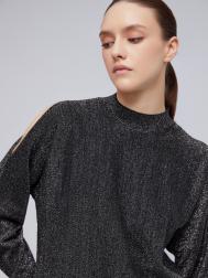 Свитер с люрексом и вырезами на плечах ZOLLA