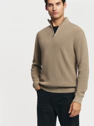 Тонкий вязаный свитер с горлом на молнии ZOLLA