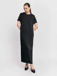 Атласное платье-футболка с коротким рукавом ZOLLA