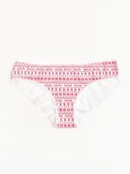 Новогодние трусы из хлопка с кружевом ZOLLA