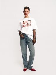 Джинсы прямого силуэта со стразами ZOLLA