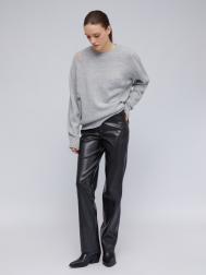 Брюки прямого фасона из экокожи ZOLLA