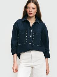 Джинсовая куртка-рубашка с отделкой ZOLLA