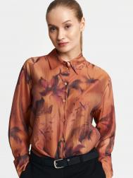 Свободная рубашка из органзы с принтом ZOLLA