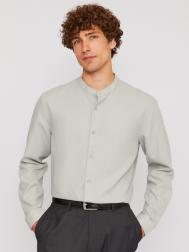 Офисная рубашка с воротником-стойкой и длинным рукавом ZOLLA