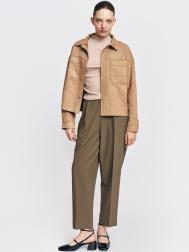 Брюки фасона Carrot на резинке со стрелками ZOLLA