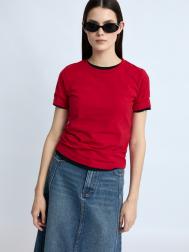 Футболка из хлопка однотонная ZOLLA