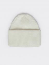 Тёплая вязаная шапка-бини с отворотом ZOLLA