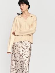 Трикотажный джемпер с воротником поло ZOLLA