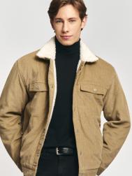 Утеплённая вельветовая куртка на экомеху ZOLLA