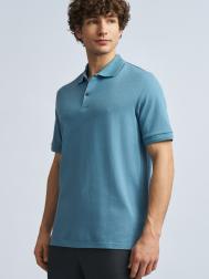 Футболка поло из хлопка однотонная ZOLLA