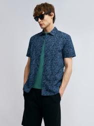 Рубашка из хлопка с принтом и коротким рукавом ZOLLA