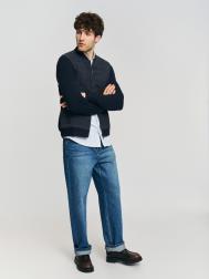 Утеплённая трикотажная толстовка-бомбер на молнии ZOLLA