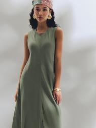 Льняное платье без рукавов ZOLLA