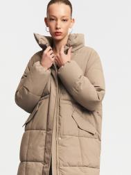 Тёплая куртка-пальто с высоким воротником ZOLLA