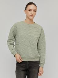 Трикотажный свитшот с фактурным узором ZOLLA