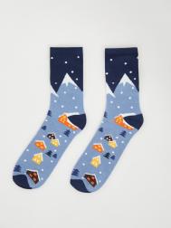 Высокие носки с зимним принтом ZOLLA