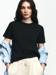 Футболка из хлопка однотонная ZOLLA