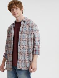 Рубашка из хлопка с узором в клетку ZOLLA