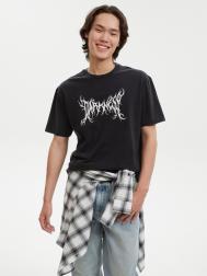 Футболка из хлопка с надписью ZOLLA