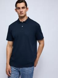 Футболка поло из хлопка однотонная ZOLLA