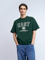 Футболка из плотного трикотажа с принтом-надписью ZOLLA