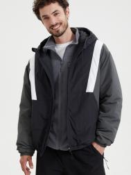 Тёплая куртка-бомбер на синтепоне с капюшоном ZOLLA