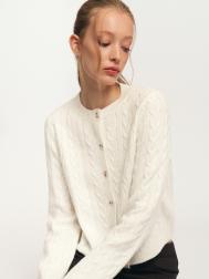 Вязаный короткий кардиган на пуговицах ZOLLA