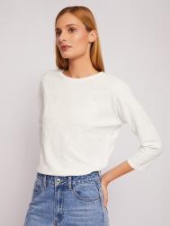 Трикотажный джемпер на резинке с фактурным узором ZOLLA