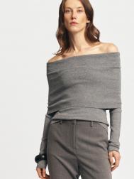 Трикотажный джемпер с открытыми плечами ZOLLA