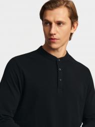 Лонгслив хенли из хлопка с длинным рукавом ZOLLA