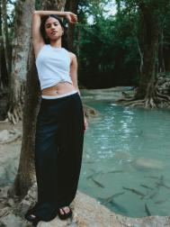 Брюки прямого силуэта с двойным поясом ZOLLA