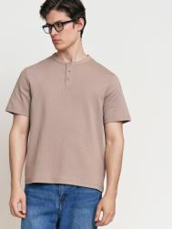 Футболка хенли из хлопка ZOLLA