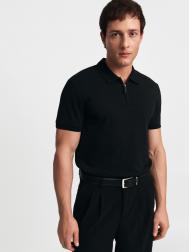 Футболка поло из хлопка на молнии ZOLLA