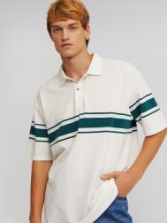 Футболка поло из хлопка с полоской ZOLLA